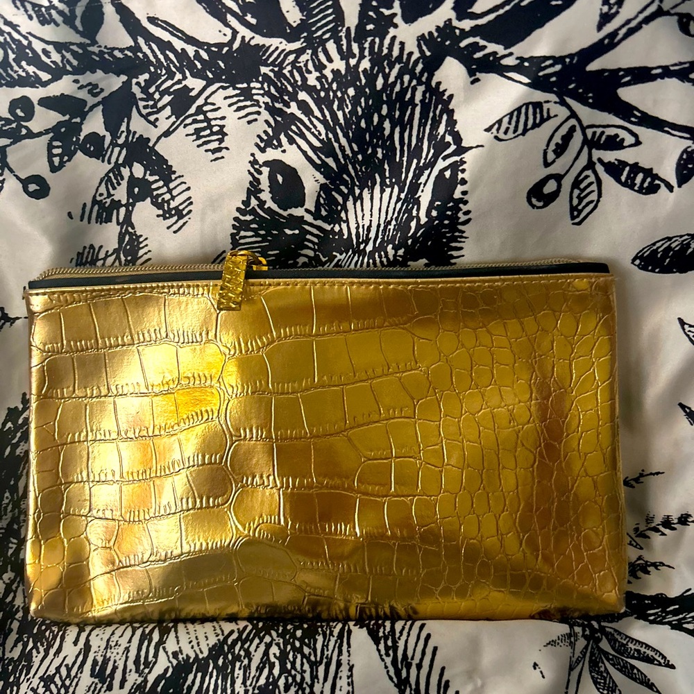 Gold Makeup bag